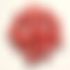 6pc - perles céramique porcelaine etoiles 16mm rouge vif - 8741140017313