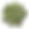 5pc - perles céramique porcelaine carrés 16-18mm vert pomme tacheté - 8741140017122