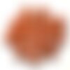 5pc - perles céramique porcelaine carrés 16-18mm orange tacheté - 8741140017108