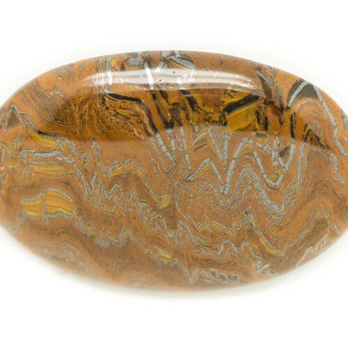 N13 - cabochon pierre - oeil de fer tigre ovale 45x29mm - 8741140018280