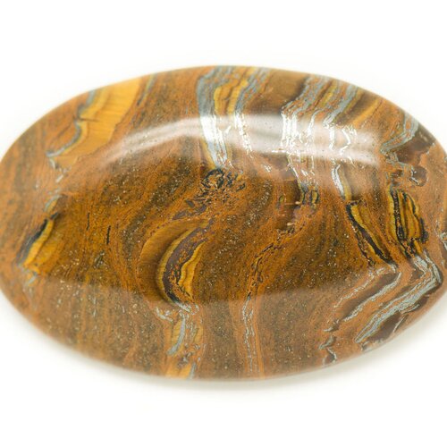 N7 - cabochon pierre - oeil de fer tigre ovale 36x24mm - 8741140018228