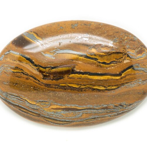 N4 - cabochon pierre - oeil de fer tigre ovale 38x25mm - 8741140018198
