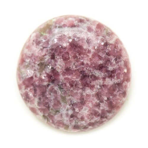 N24 - cabochon pierre - lépidolite violet rose rond 32mm - 8741140018143