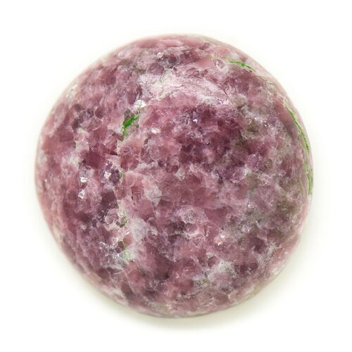 N19 - cabochon pierre - lépidolite violet rose rond 26mm - 8741140018099