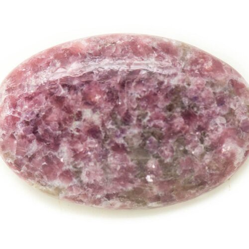 N17 - cabochon pierre - lépidolite violet rose ovale 39x26mm - 8741140018075