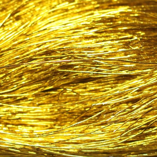 Echeveau 40 mètres env - fil cordon tissu nylon 0.3mm jaune doré - 8741140018815