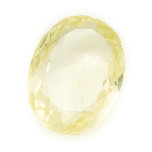 N29 - cabochon pierre - topaze jaune facettée ovale 19x14mm - 8741140019287