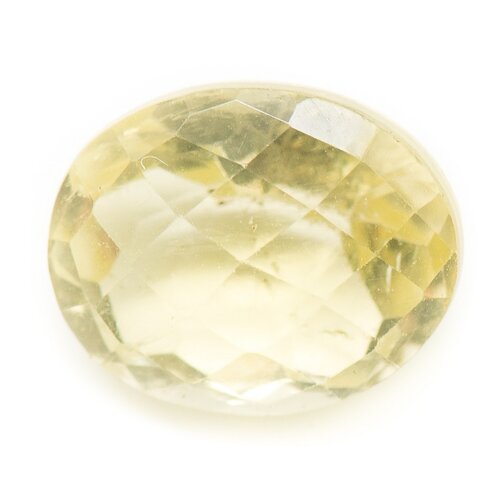 N21-6 - cabochon pierre - topaze jaune facettée ovale 12x9mm - 8741140019201
