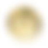 N21-3 - cabochon pierre - topaze jaune facettée ovale 11x9mm - 8741140019171