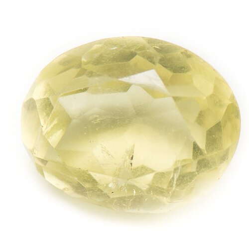N21-1 - cabochon pierre - topaze jaune facettée ovale 11x9mm - 8741140019157