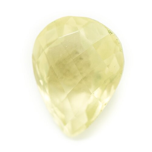 N10 - cabochon pierre - topaze jaune facettée goutte 18x13mm - 8741140019041