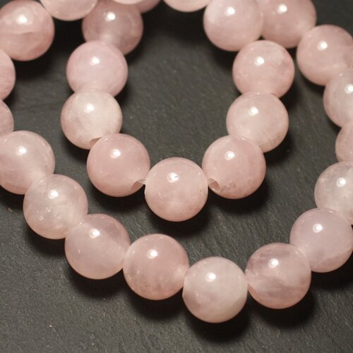 1pc - perle de pierre - quartz rose boule 14mm gros trou 3mm - 8741140019508