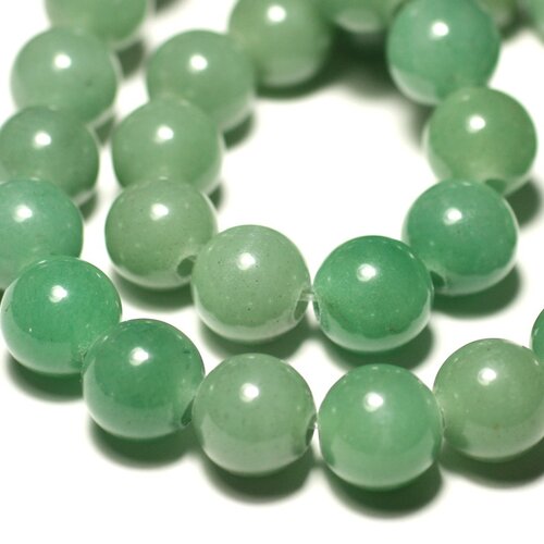 1pc - perle de pierre - aventurine verte boule 14mm gros trou 3mm - 8741140019379