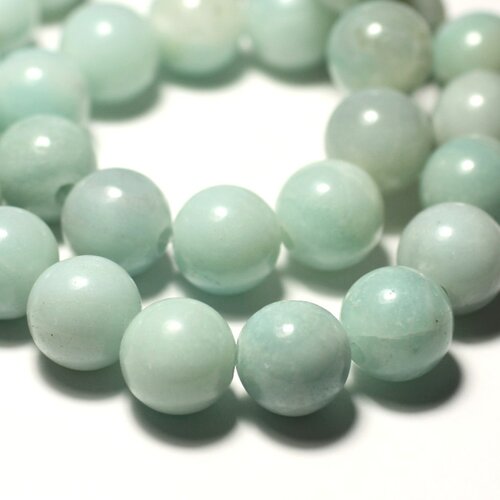 1pc - perle de pierre - amazonite boule 14mm gros trou 3mm - 8741140019355