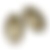 2pc - connecteurs perles pendentifs boucles d'oreilles métal bronze clef serrure 37mm - 8741140021136