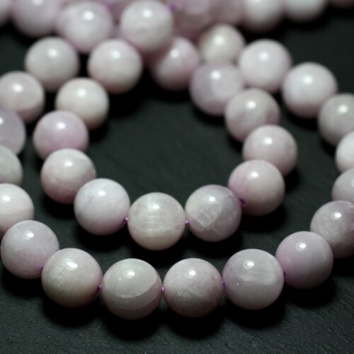 2pc - perles de pierre - kunzite rose boules 10mm - 8741140022263