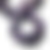 1pc - perle de pierre - charoïte nugget rectangle facetté 18x13-15mm violet mauve noir - 8741140022201