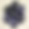 1pc - perle pendentif pierre - rond cercle anneau donut pi 20mm - sodalite bleu roi nuit blanc