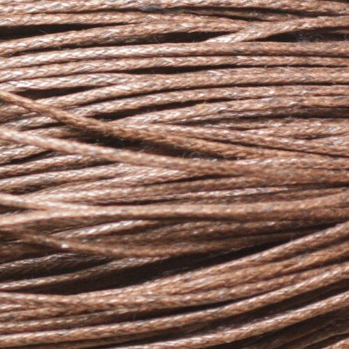Echeveau 90 mètres environ - fil ficelle corde cordon coton ciré enduit 1mm marron chocolat