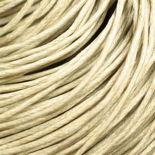 Echeveau 90 mètres environ - fil ficelle corde cordon coton ciré enduit 1mm beige crème écru