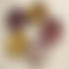 1pc - perle pendentif pierre - rond cercle anneau donut pi 40mm - jaspe mokaite violet rose mauve