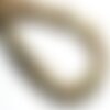 5pc - perles pierre - jaspe paysage beige marron rondelles 10mm mat sablé givré