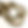 Fil 39cm 53pc env - perles pierre - hematite metal etoiles 10mm jaune or doré