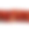 2pc - perles pierre - agate boules 14mm rouge orange blanc