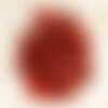 1pc - cabochon pierre - cornaline rond 8mm rouge orange