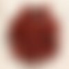 1pc - perle pierre jaspe rouge trèfle fleur 9-10mm rouge marron brique