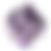1pc - cabochon pierre améthyste rond 15mm violet mauve blanc - 8741140000155