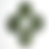 1pc - perle pendentif pierre rond cercle anneau donut pi 40mm jade naturel vert kaki