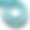 Fil 39cm 48pc environ - perles pierre magnésite boules 8mm bleu turquoise mat sablé givré