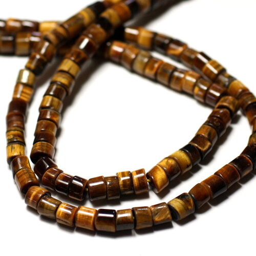 10pc - perles pierre oeil de tigre rondelles heishi 5mm marron doré bronze noir