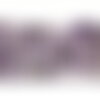 Fil 39cm 100pc environ - perles pierre améthyste chips palets rondelles 10-15mm violet mauve blanc