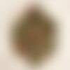 10pc - perles pierre unakite chips palets rondelles 8-15mm vert rouge rose - 4558550018502
