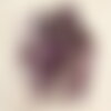 10pc - perles pierre améthyste chips palets rondelles 10-15mm violet mauve blanc - 4558550006615