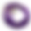 100pc - colliers tours de cou 45cm fil corde cordon coton ciré 1.5mm violet magenta foncé