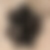 Fil 39cm 39pc environ - perles pierre hypersthene ovales 10x8mm noir gris argenté reflets