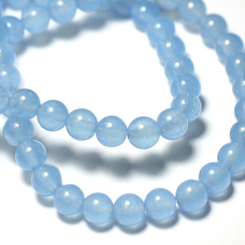 10pc - perles de pierre - jade boules 8mm bleu clair  4558550017901