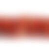 20pc - perles pierre agate boules 6mm rouge orange blanc