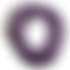 1pc - appret accessoire collier tour de cou coton ciré violet et acier 304l - longueur au choix