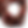 Fil 39cm 56pc environ - perles pierre jaspe poppy breschia nuggets rectangles cubes 4-8mm rouge marron gris noir