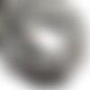 Fil 39cm 45pc environ - perles pierre jaspe paysage boules 8mm gris noir