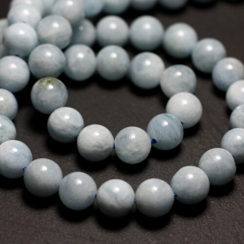 10pc - perles de pierre - aigue marine boules 6mm  4558550014771