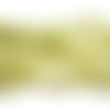 Fil 80cm 235pc environ - perles pierre jade citron rocailles chips 5-12mm jaune clair blanc pastel