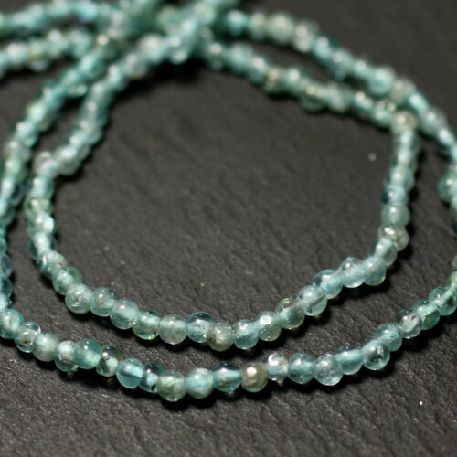Fil 33cm 75pc env - perles de pierre - apatite boules 2-5mm - 8741140012370