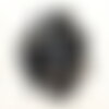 1pc - cabochon pierre agate rond 10mm noir blanc marron - 4558550084798