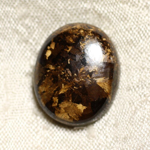 N17 - cabochon de pierre - bronzite ovale 21mm - 4558550087058