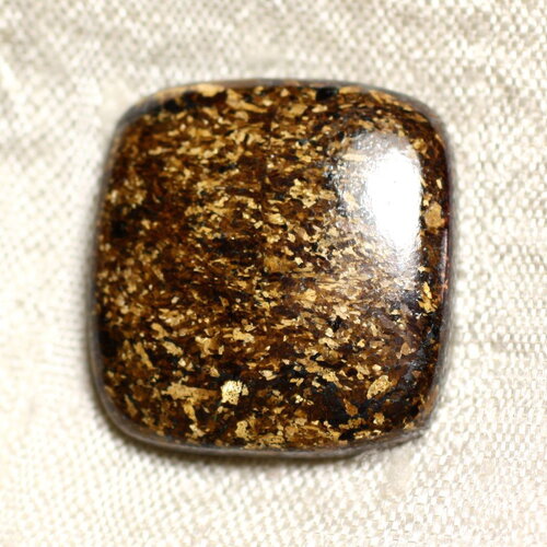 N14 - cabochon de pierre - bronzite rectangle 23mm - 4558550087027